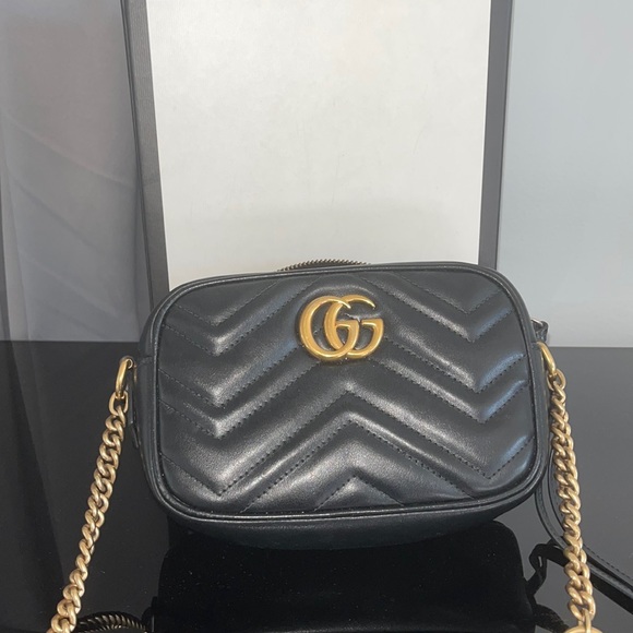 Gucci Handbags - Gucci Marmont Black Mini bag